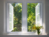 Window with open casement